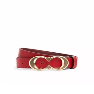 Coach Red Leather Belt